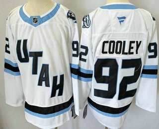 Men's Utah Mammoth #92 Logan Cooley White Authentic Jersey