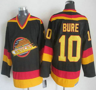 Men's Vancouver Canucks #10 Pavel Bure 1985-86 Black CCM Vintage Throwback Jersey