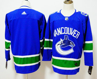 Men's Vancouver Canucks Blank Blue 2017-2018 Hockey Stitched NHL Jersey