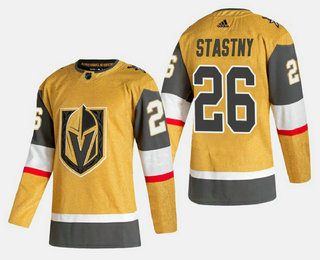 Men's Vegas Golden Knights #26 Paul Stastny Gold 2020-21 Alternate Stitched Adidas Jersey