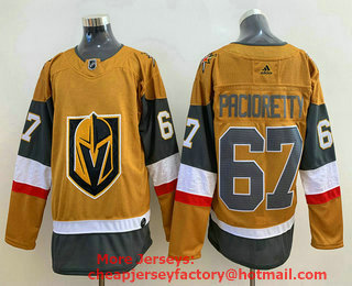 Men's Vegas Golden Knights #67 Max Pacioretty Gold 2020-21 Alternate Stitched Adidas Jersey