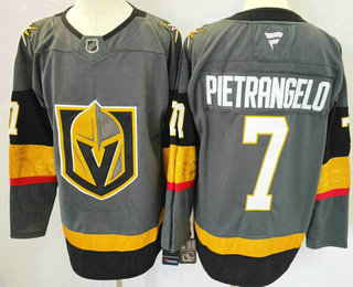 Men's Vegas Golden Knights #7 Alex Pietrangelo Gray Authentic Jersey