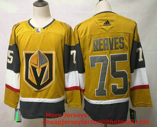 Men's Vegas Golden Knights #75 Ryan Reaves Gold 2020-21 Alternate Stitched Adidas Jersey