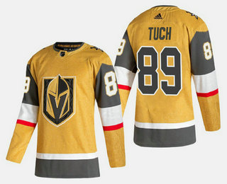 Men's Vegas Golden Knights #89 Alex Tuch Gold 2020-21 Alternate Stitched Adidas Jersey