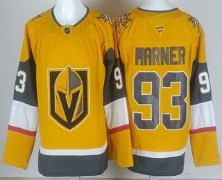 Men's Vegas Golden Knights #93 Mitch Marner Gold Authentic Jersey