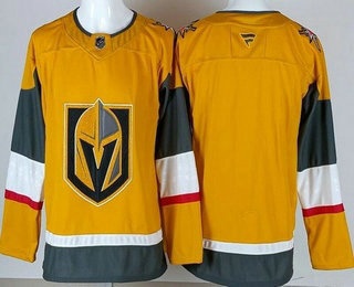 Men's Vegas Golden Knights Blank Gold Authentic Jersey