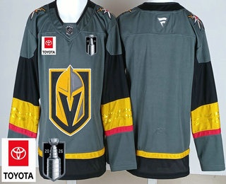 Men's Vegas Golden Knights Blank Gray 2026 Stanley Cup Final Sponsor Authentic Jersey