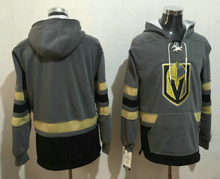 Men's Vegas Golden Knights Blank Gray Stitched NHL Old Time Hockey Hoodie
