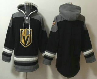 Men's Vegas Golden Knights Blank Grey Ageless Must Have Lace Up Pullover Hoodie