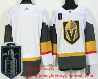 Men's Vegas Golden Knights Blank White 2023 Stanley Cup Final Authentic Jersey