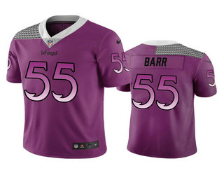 Men's Vikings #55 Anthony Barr Purple Vapor Limited City Edition Jersey