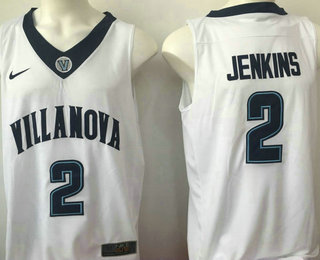 Men's Villanova Wildcats #2 Kris Jenkins White College Basketball Nike Swingman Stitched NCAA Jersey