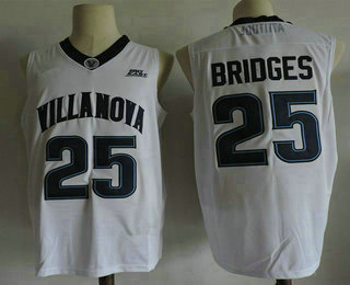 Men's Villanova Wildcats #25 Mikal Bridges White College Basketball Nike Swingman Stitched NCAA Jersey