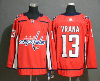 Men's Washington Capitals #13 Jakub Vrana Red Adidas Stitched NHL Jersey