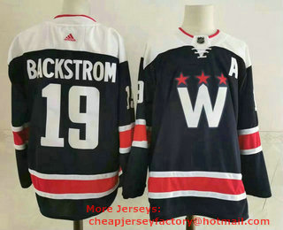 Men's Washington Capitals #19 Nicklas Backstrom NEW Navy Blue Adidas Stitched NHL Jersey