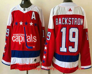 Men's Washington Capitals #19 Nicklas Backstrom Red Alternate Authentic Jersey