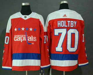Men's Washington Capitals #70 Braden Holtby NEW Red 2019 Stitched NHL Hockey Jersey