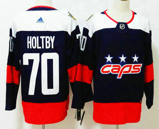 Men's Washington Capitals #70 Braden Holtby Navy Blue 2018 Stadium Series Stitched NHL Hockey Jersey