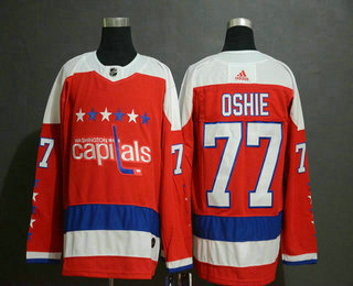 Men's Washington Capitals #77 T.J. Oshie NEW Red 2019 Stitched NHL Hockey Jersey