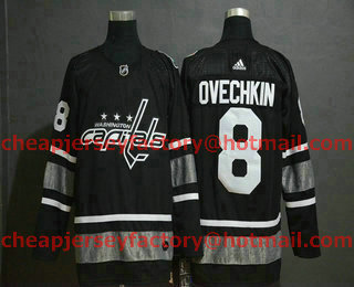Men's Washington Capitals #8 Alexander Ovechkin Black 2019 NHL All-Star Game Adidas Stitched NHL Jersey