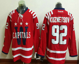 Men's Washington Capitals #92 Evgeny Kuznetsov 2015 Winter Classic Red Hockey Jersey