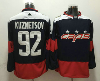 Men's Washington Capitals #92 Evgeny Kuznetsov Navy Blue 2018 Stadium Series Stitched NHL Hockey Jersey