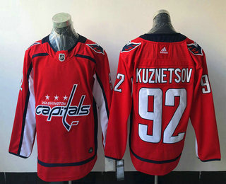 Men's Washington Capitals #92 Evgeny Kuznetsov Red 2017-2018 Hockey Stitched NHL Jersey