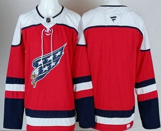 Men's Washington Capitals Blank Red Alternate Authentic Jersey