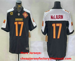 Men's Washington Commanders #17 Terry McLaurin Black Thanksgiving 2024 FUSE Vapor C Patch 90th Limited Stitched Jersey