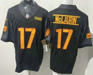 Men's Washington Commanders #17 Terry McLaurin Limited Black FUSE Vapor Jersey