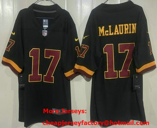 Men's Washington Commanders #17 Terry McLaurin Limited Black Vapor Jersey