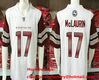 Men's Washington Commanders #17 Terry McLaurin Limited White Vapor Jersey
