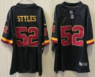 Men's Washington Commanders #52 Sonny Styles Limited Black Vapor Jersey