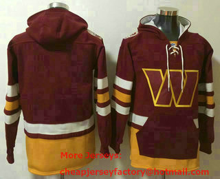 Men's Washington Commanders Blank NEW Red Pocket Stitched NFL Pullover Hoodie