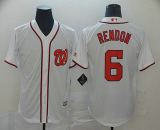 Men's Washington Nationals #6 Anthony Rendon White Stitched MLB Cool Base Jersey
