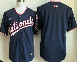 Men's Washington Nationals Blank Navy Limited Jersey