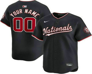 Men's Washington Nationals Customized Navy Limited Jersey