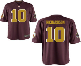 Men's Washington Redskins #10 Paul Richardson Red With Gold Alternate Stitched NFL Nike Elite Jersey