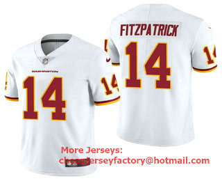 Men's Washington Redskins #14 Ryan Fitzpatrick White NEW 2021 Vapor Untouchable Stitched NFL Nike Limited Jersey