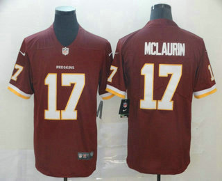 Men's Washington Redskins #17 Terry McLaurin Burgundy Red 2017 Vapor Untouchable Stitched NFL Nike Limited Jersey