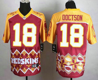 Men's Washington Redskins #18 Josh Doctson Red Stitched NFL Elite Noble Fashion Jersey