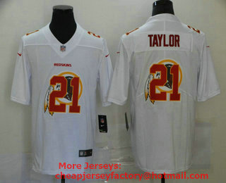 Men's Washington Redskins #21 Sean Taylor White 2020 Shadow Logo Vapor Untouchable Stitched NFL Nike Limited Jersey