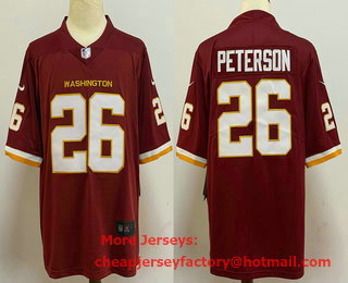 Men's Washington Redskins #26 Adrian Peterson Burgundy Red NEW 2020 Vapor Untouchable Stitched NFL Nike Limited Jersey