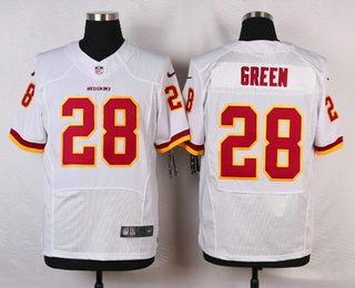 Men's Washington Redskins #28 Darrell Green White Road NFL Nike Elite Jersey