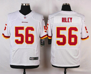 Men's Washington Redskins #56 Perry Riley White Road NFL Nike Elite Jersey