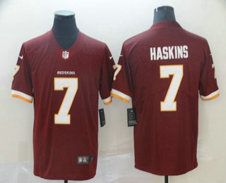 Men's Washington Redskins #7 Dwayne Haskins Burgundy Red 2019 Vapor Untouchable Stitched NFL Nike Limited Jersey