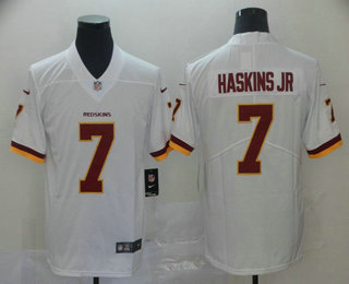 Men's Washington Redskins #7 Dwayne Haskins Jr White 2019 Vapor Untouchable Stitched NFL Nike Limited Jersey