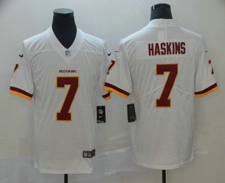 Men's Washington Redskins #7 Dwayne Haskins White 2019 Vapor Untouchable Stitched NFL Nike Limited Jersey