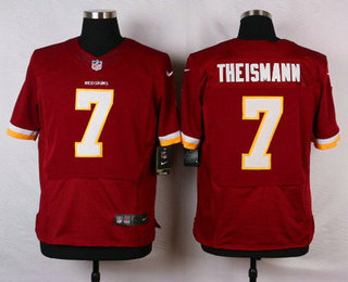 Men's Washington Redskins #7 Joe Theismann Burgundy Red Team Color NFL Nike Elite Jersey