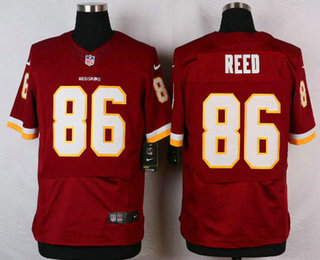 Men's Washington Redskins #86 Jordan Reed Burgundy Red Team Color NFL Nike Elite Jersey